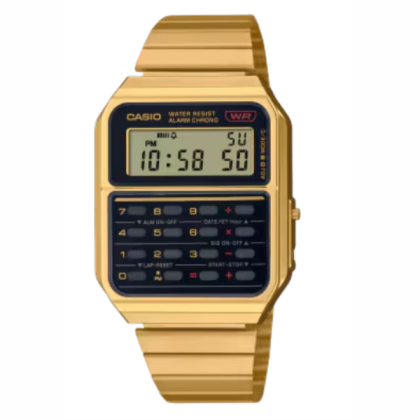 Casio Vintage CA-500WEG-1A Gold Stainless Steel Band Men Watch / Women Watch